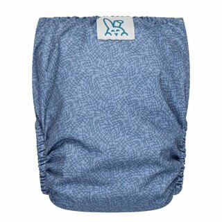 Couche lavable (Tout en Un) Criss Cross Blue (avec insert intégré)