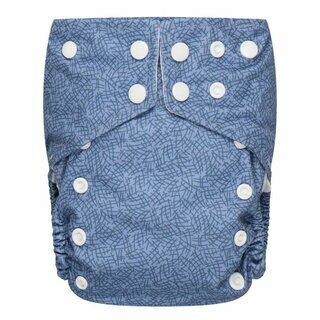 Couche lavable (Tout en Un) Criss Cross Blue (avec insert intégré)