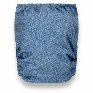 Couche lavable à scratch (Tout en Un) Criss Cross Blue (avec insert intégré)