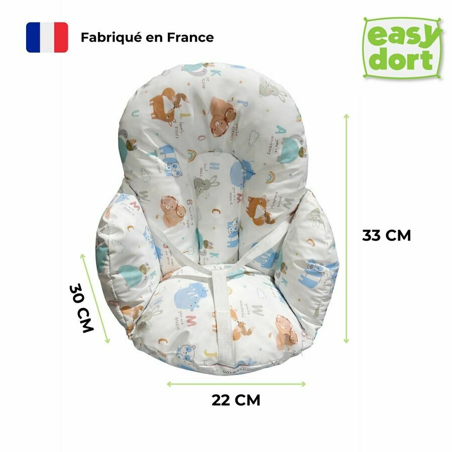 Coussin de chaise haute bébé PU - Animaux
