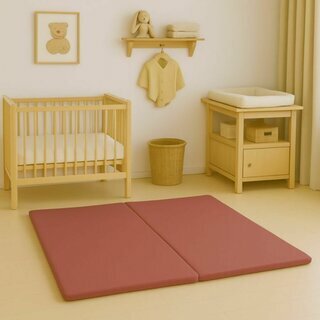 Tapis de sol imperméable pour bébé Tapis de sol bébé marsala