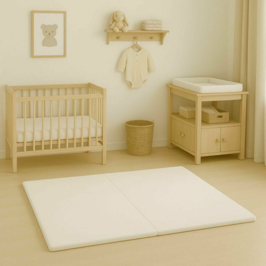 Tapis de sol imperméable pour bébé Tapis de sol bébé blanc